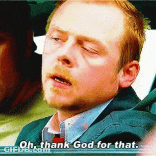 Simon Pegg Thank Goodness GIF