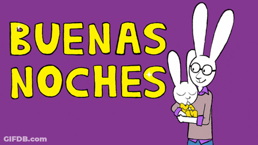 Simon Super Rabbit Series Buenas Noches Amor GIF