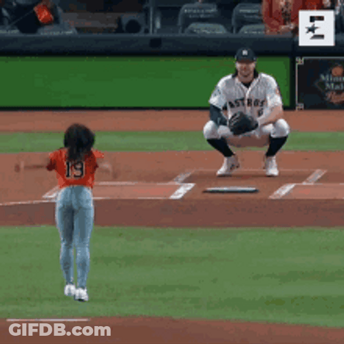 Simone Biles Back Flip Baseball Team USA GIF