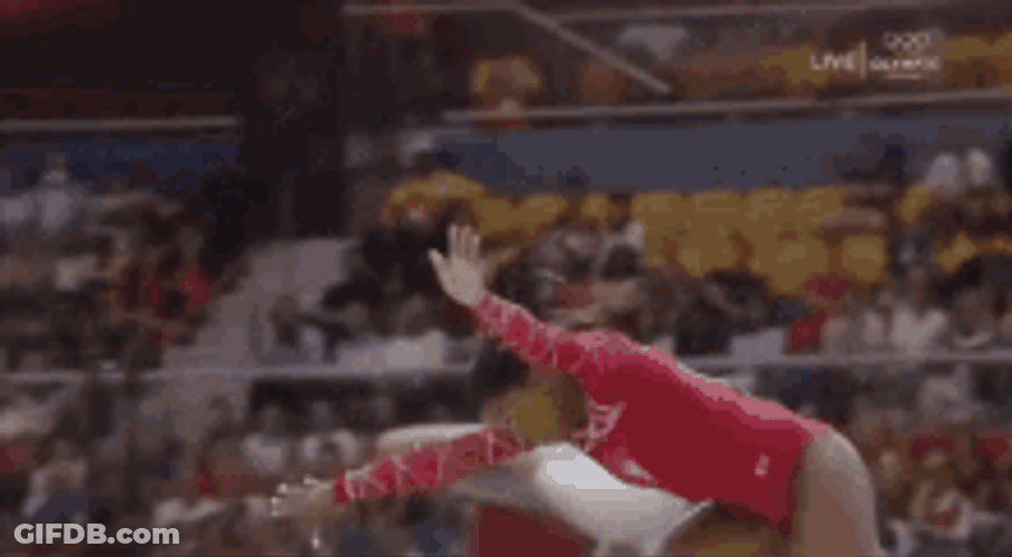 Simone Biles Floor Exercise Flip Spin Doha 2018 GIF