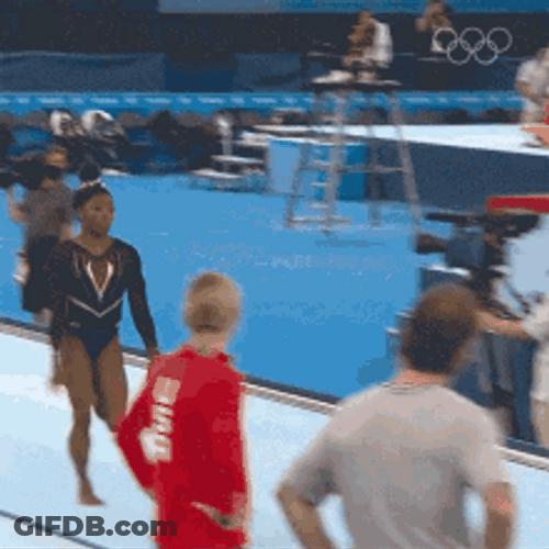 Simone Biles Gymnastics Vault Successful Attempt Olympics GIF