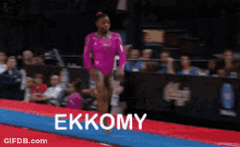 Simone Biles Jumping Spin Olympics Gymnastics GIF