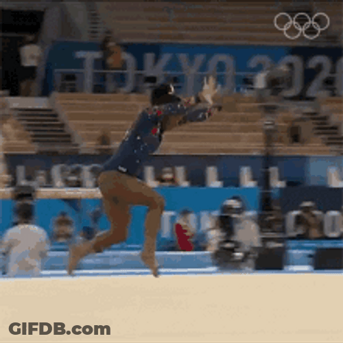 Simone Biles Olympic Games Doing A Flip GIF