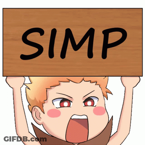 Simp Sign Board Animated Boy Shouted GIF