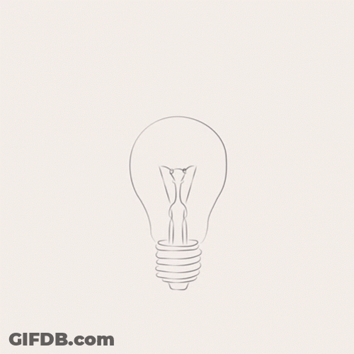 Simple Aesthetic Sketch Light Bulb GIF