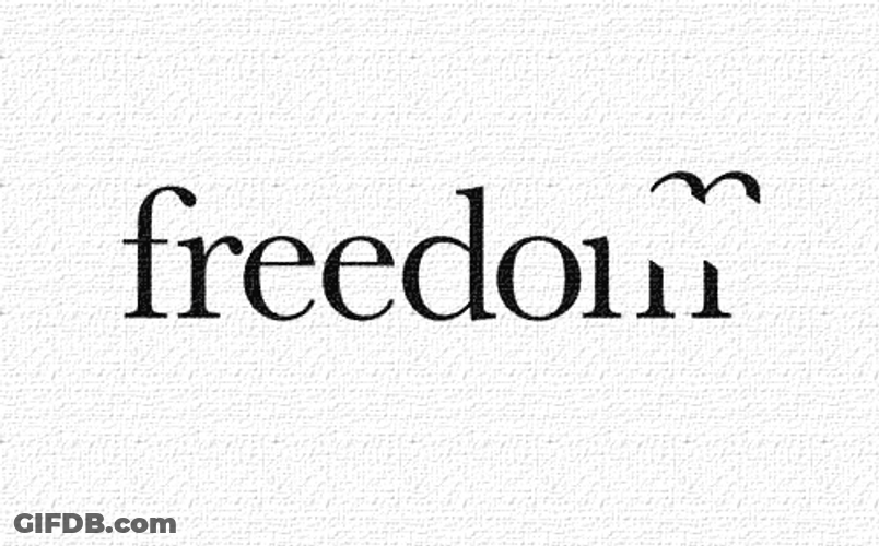 Simple Animated Freedom GIF