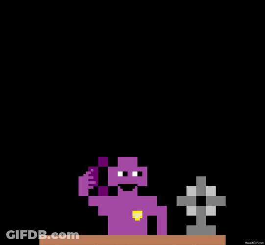 Simple Animated Purple Guy Calling GIF