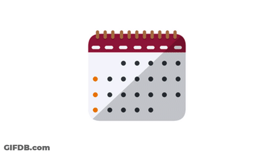 Simple Calendar Flipping Pages GIF