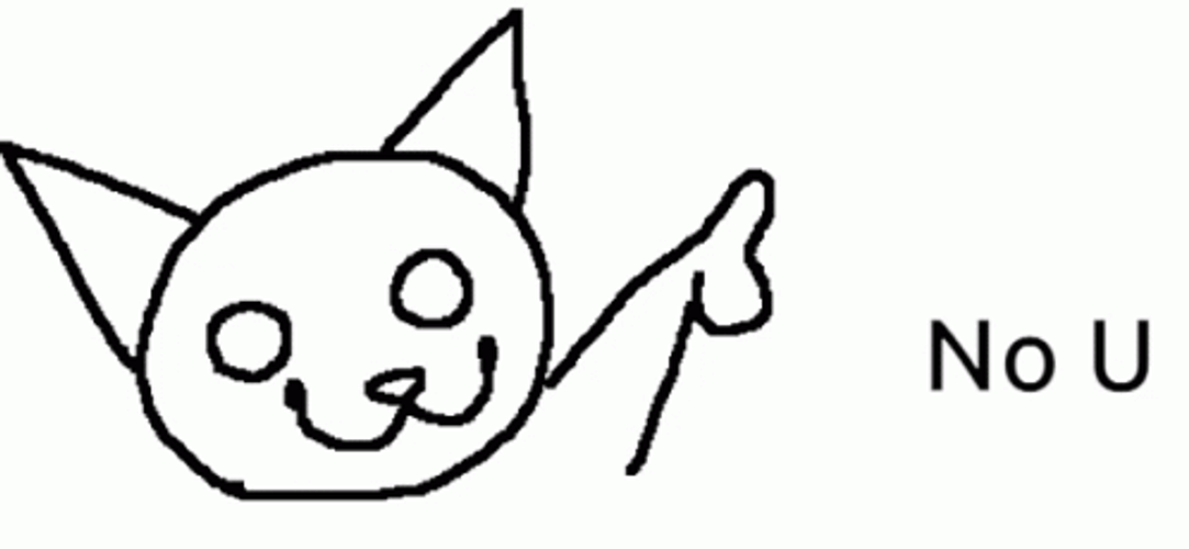 Simple Cat Art No U GIF