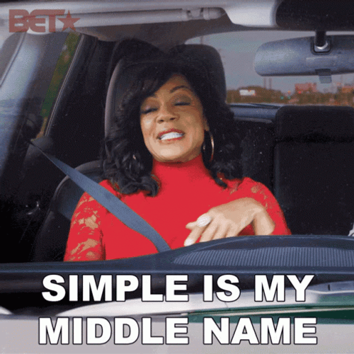 Simple Is My Middle Name Hand Flip GIF