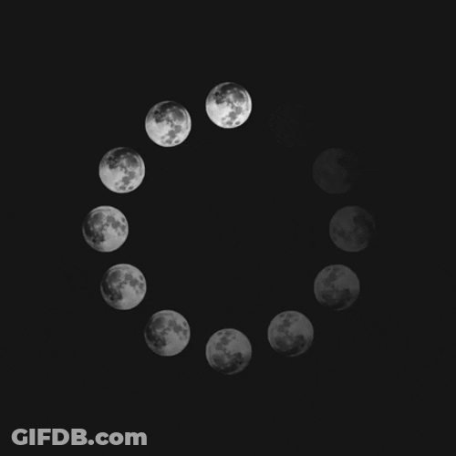 Simple Loading Screen Moon Black GIF