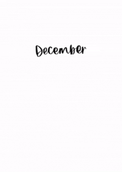 Simple Moving December Lettering GIF
