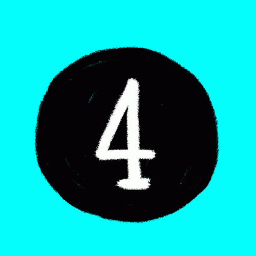 Simple Number Four GIF