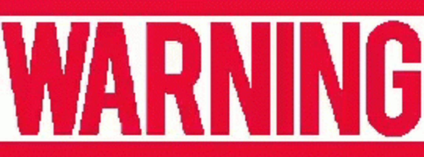 Simple Red Warning Text Signal GIF