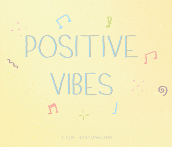 Simple Sending Good Vibes Text Art GIF