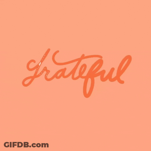 Simple Thankful For You Faded Text GIF