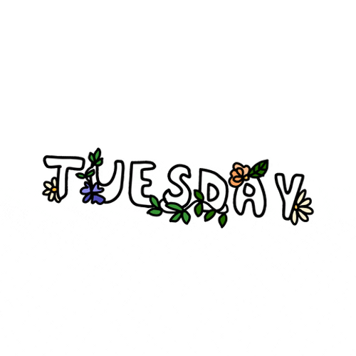 Simple Tuesday Text Animation GIF