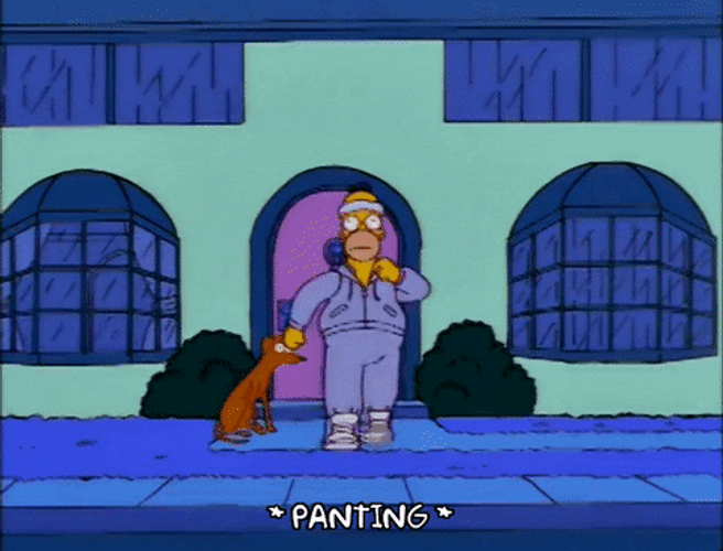 Simpson Homer Out Of Breath GIF