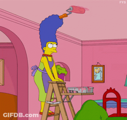Simpson Painting Ceiling GIF