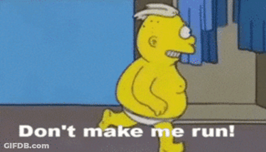 Simpson Running Funny Cartoon GIF