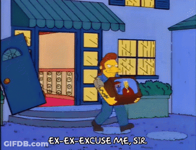 Simpson Stealing A Television GIF