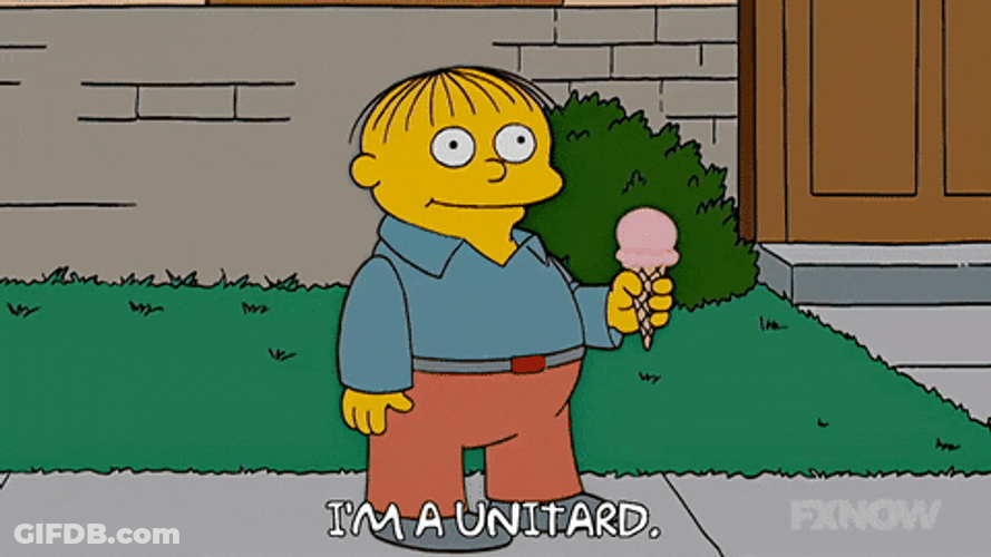 Simpsons Animated Character Ralph Wiggum I'm A Unitard GIF