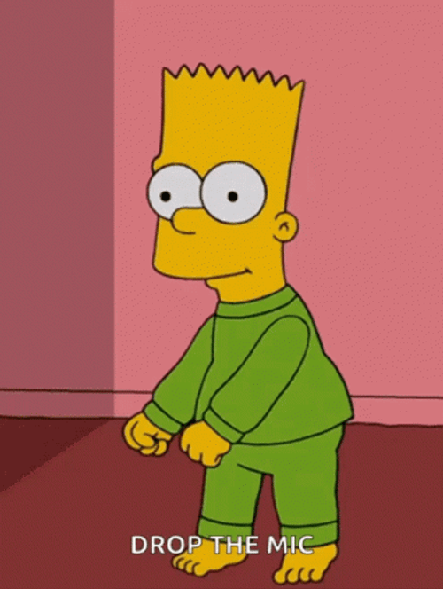 Simpsons Bart Drop The Mic GIF