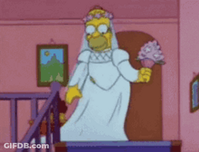 Simpsons Bride Homer GIF