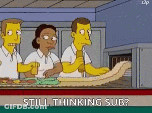 Simpsons Cartoon Still Thinking GIF