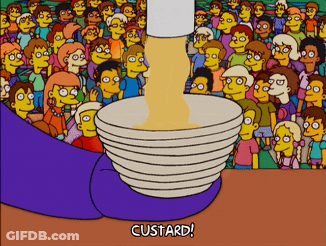 Simpsons Cartoons Custard Pouring GIF