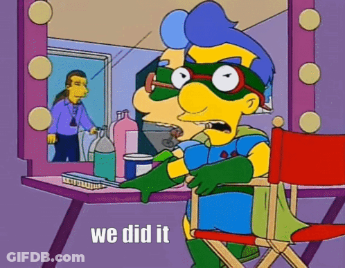 Simpsons Character Brushing Teeth In Mirror GIF