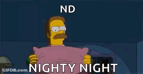 Simpsons Character Holding Pillow Saying Nighty Night GIF