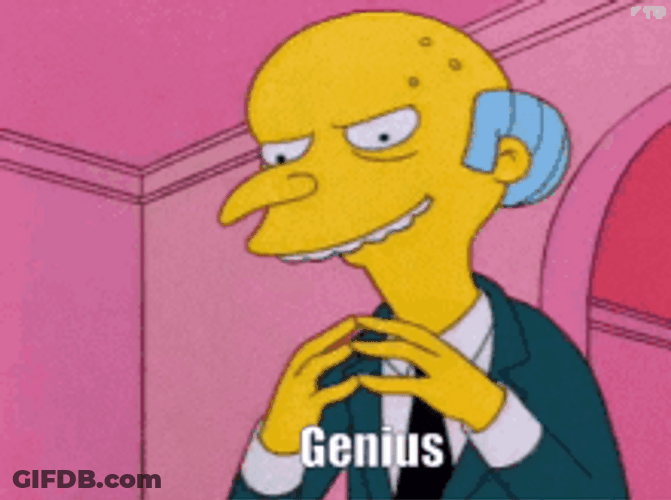 Simpsons Character Mr. Burns Excellent Genius GIF