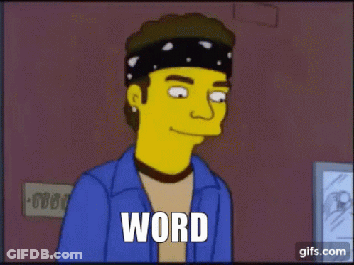 Simpsons Character Thumbs Up Word GIF