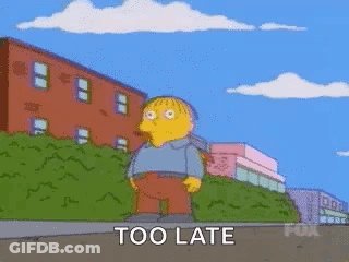 Simpsons Character Too Late GIF