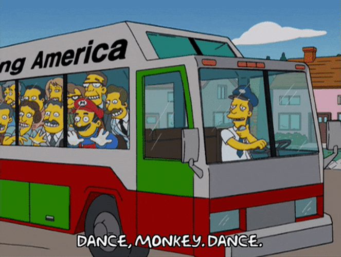 Simpsons Dance Monkey Dancing GIF