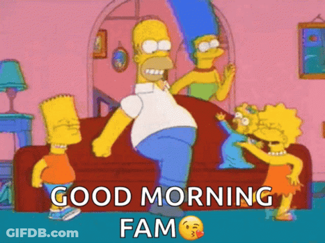Simpsons Dancing Good Morning Family GIF
