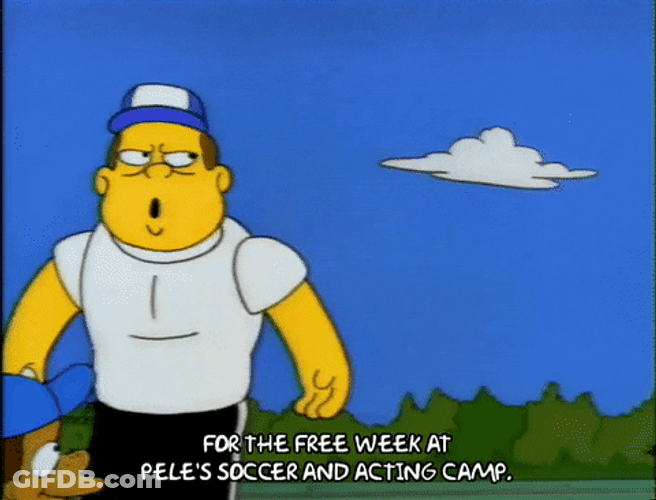 Simpsons Eddie Muntz Coaching Kids GIF