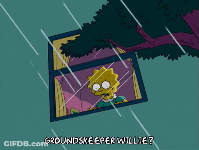 Simpsons Grounds Keeper Willie Water Pouring GIF
