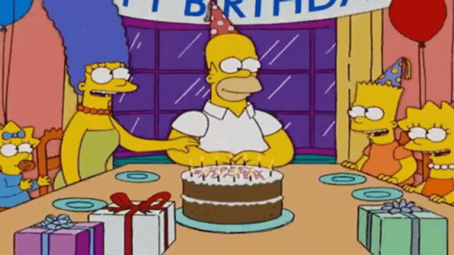 Simpsons Homer Birthday GIF