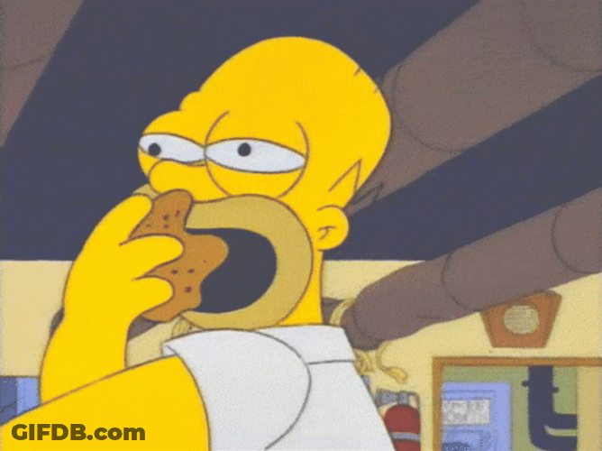Simpsons Homer Eating GIF