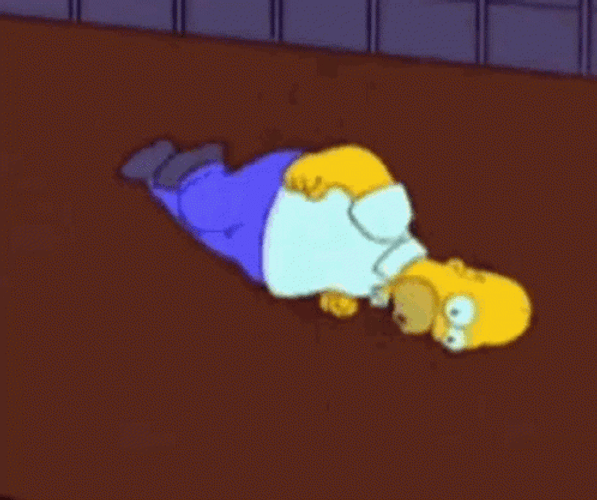 Simpsons Homer Walking In Circle GIF