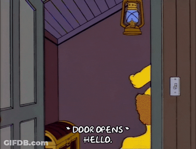 Simpsons House Door Opening Hello GIF