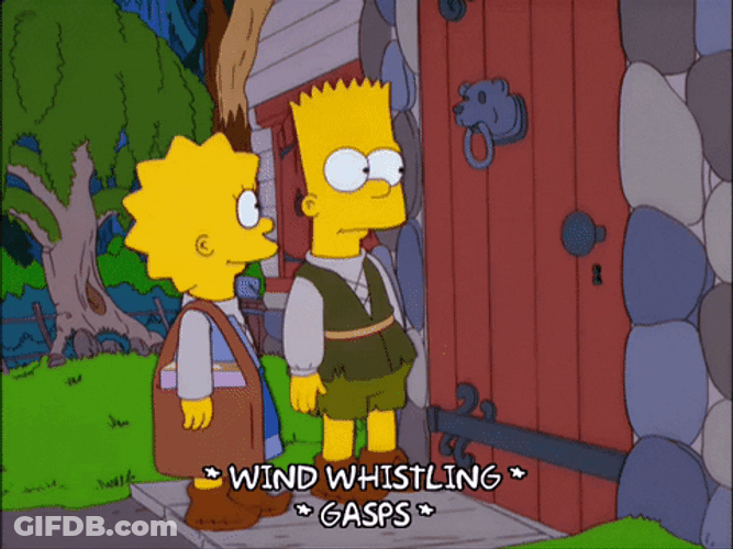 Simpsons Kids Door Opening Wind Whistling GIF