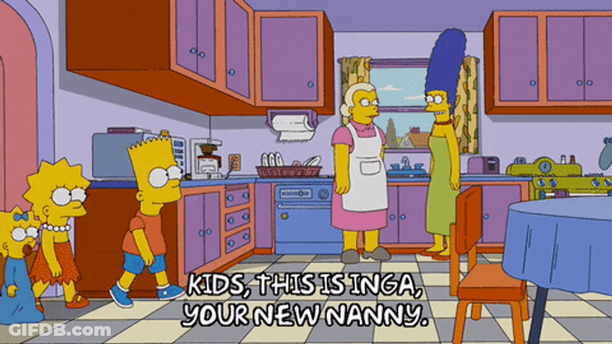 Simpsons Kids New Nanny GIF