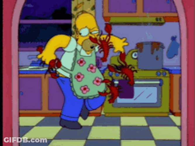 Simpsons Lobster Attack GIF