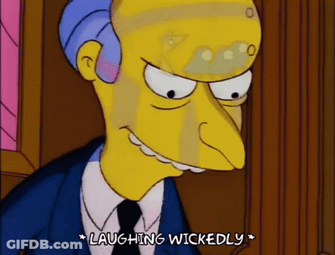 Simpsons Mr. Burns Laugh GIF