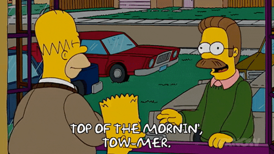 Simpsons Ned Flanders Good Morning Meme GIF
