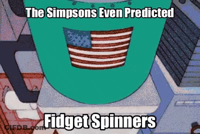 Simpsons Predicted Fidget Spinners With American Flag GIF