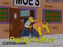 Simpsons Purge Time GIF